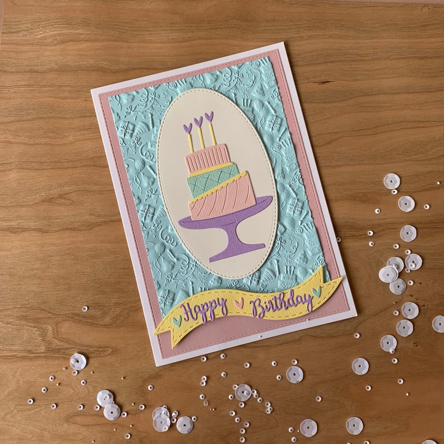 Handmade Birthday Cake Birthday Card