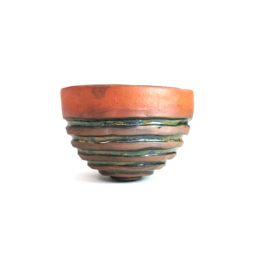 Primeval Forest  terracotta Finger labyrinth double-sided ergonomic fidget