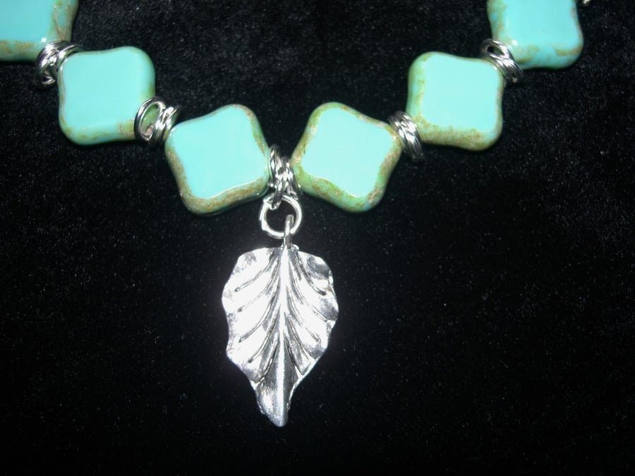 Turquoise Leaf Bracelet FREE UK Post