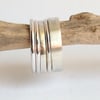 Five Sterling Silver Stacking Rings