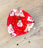 Small Patchwork Basket with Festive Fabric - Image 2