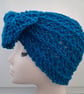 Stretchy open knit headscarf turban