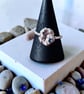 Sterling Silver Pebble Coastal Ring - Water Cast - Unisex - Engagement - Image 3