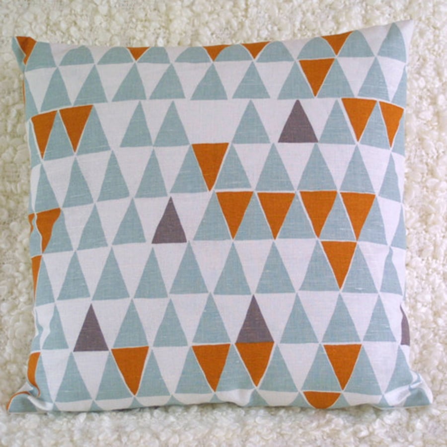 Blue Geometric cushion cover