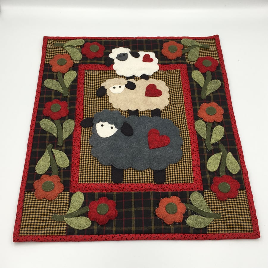 Wall Hanging for Country Style Living. Farmer’s Kitchen Decor. Sheep Design