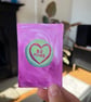 ACEO original - loveheart sweet retro candy be mine - acrylic paint
