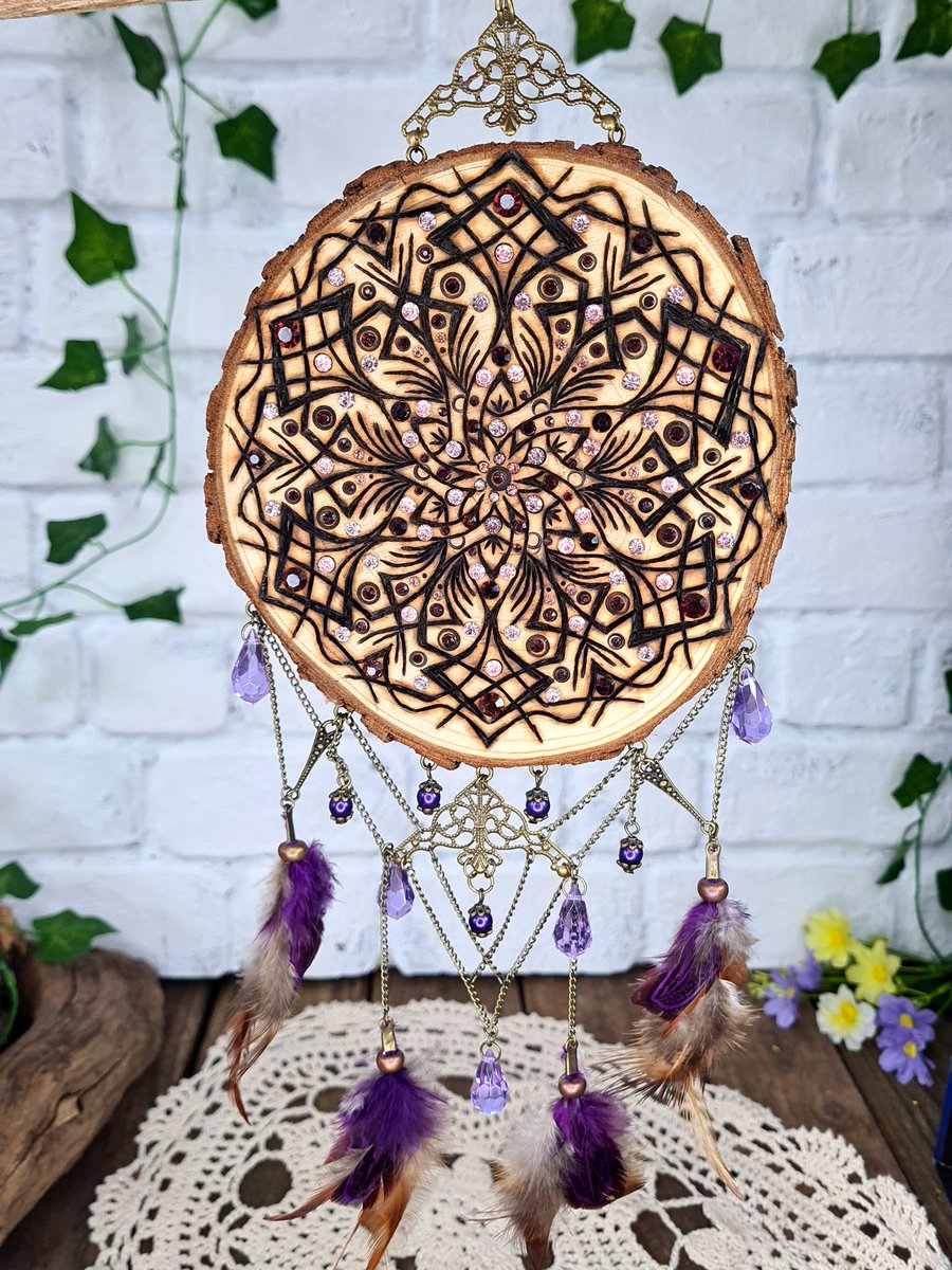 Pyrography dream catcher-Mystic