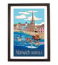 Norwich Norfolk travel poster print by Artist Susie West