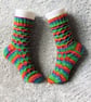 Hand Knitted Ladies' Socks, Cosy Wool Blend Socks, Bright Socks - Image 5