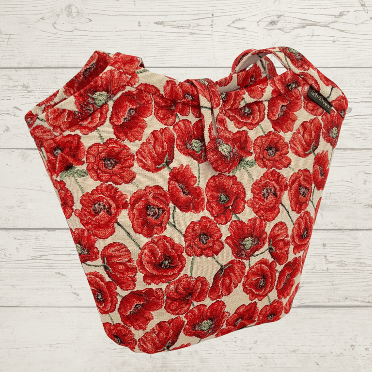 Bucket bag, poppies