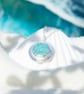 Amazonite Sterling Silver Halo Necklace - Image 1