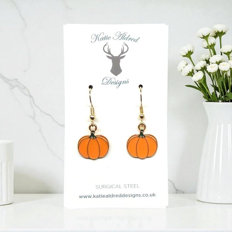 Charm Earrings - Pumpkin