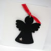 Angel Christmas Card with Chalkboard Christmas Angel Tree Decoration