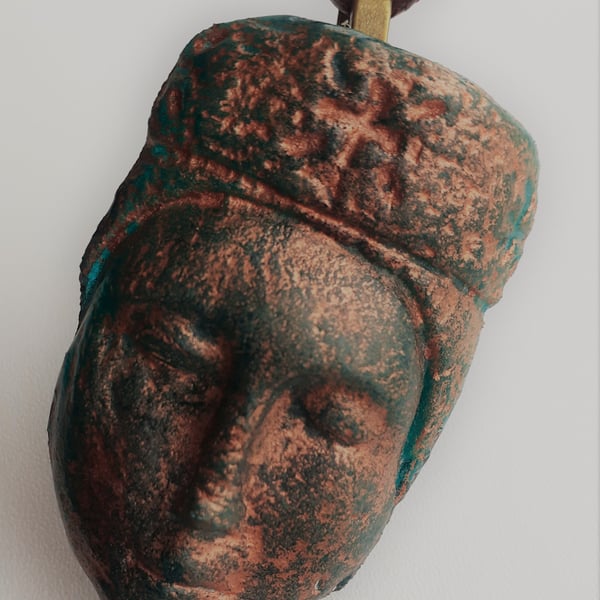 Sleeping Madonna - Recycled Cast Glass Pendant 