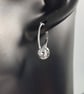 sterling silver nugget hoop earrings - Image 4