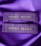 Woven “Hand Made” Craft labels Lilac