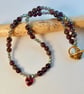 Sage Amethyst Necklace With Faceted Glass & Swarovski Heart - Handmade In Devon - Image 5