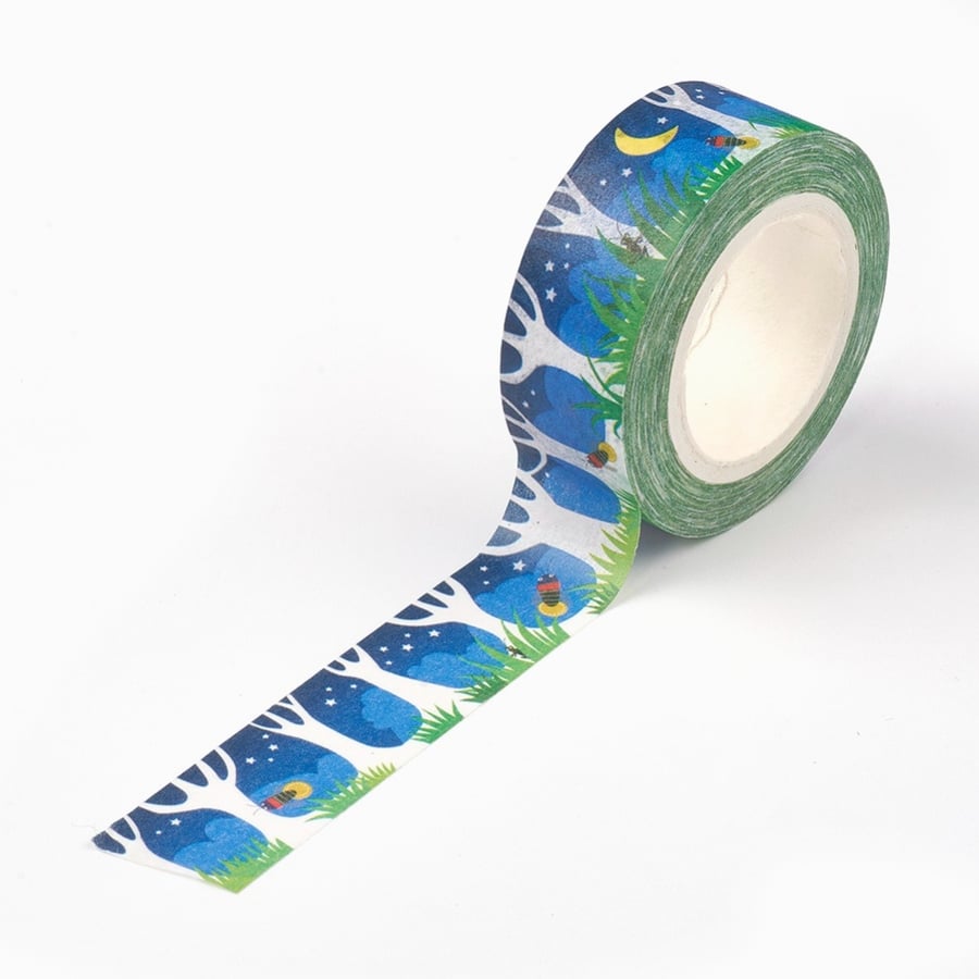 2 x Summer Eve Lightening bug, Firefly Washi Tape, Decorative Tape, Cards, 