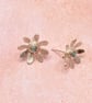 Apatite Flower Silver Earrings Handmade  - Image 4