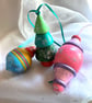 3 original hand painted Christmas tree decorations - Image 2