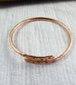 Bangle, Copper Rustic Night Sky Pattern Overlap Style. Size 20cms - Image 9