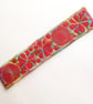 Handmade Embroidered Fabric Bookmark Textile Art Book Lover Gift  - Image 2