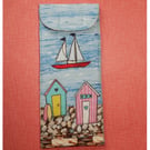 Glasses case - Beach huts and yacht