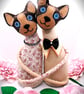"Hugging Siamese Cats" Shelf Sitters