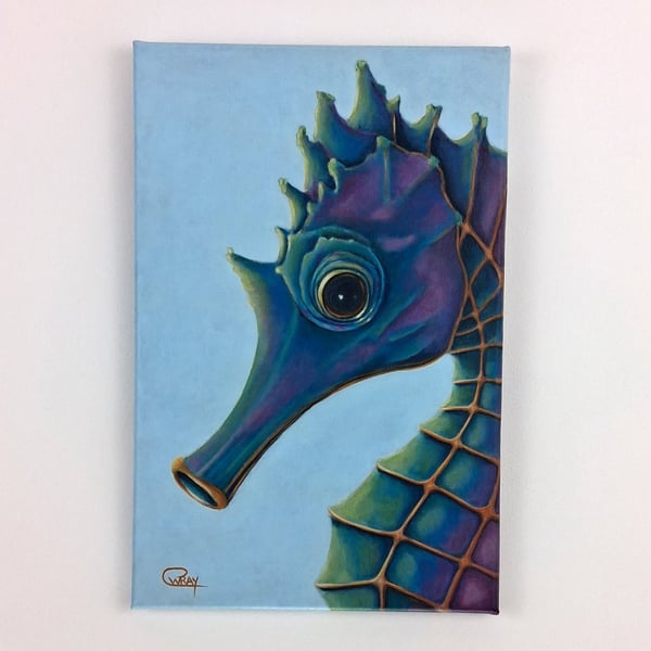 Seahorse Acrylic Painting