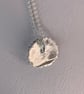 Silver moulded daisy pendant necklace - Image 4