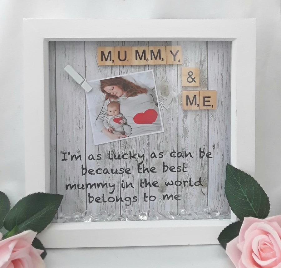 Personalised Mummy Frame, Mummy Gift, Mum Frame, Mummy Scrabble Fr