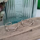 Sterling silver chain hoops 