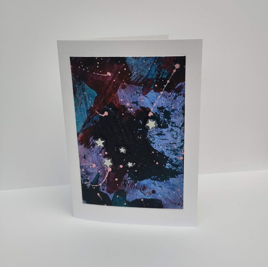 Art Card Capricorn Constellation Original Painting Keepsake Letterbox Gift