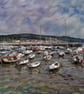 Lyme Regis Boats Greeting Card A5 - Image 1