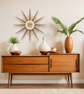 Mid Century Starburst Wall Clock By Royale The Welby in Burnt Gold - 4 Sizes - Image 2