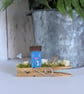 Tiny Handmade Coastal Wooden Peg Cottage Decoration 