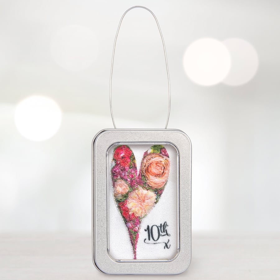 Tin wedding anniversary gift 10th wedding anni Folksy