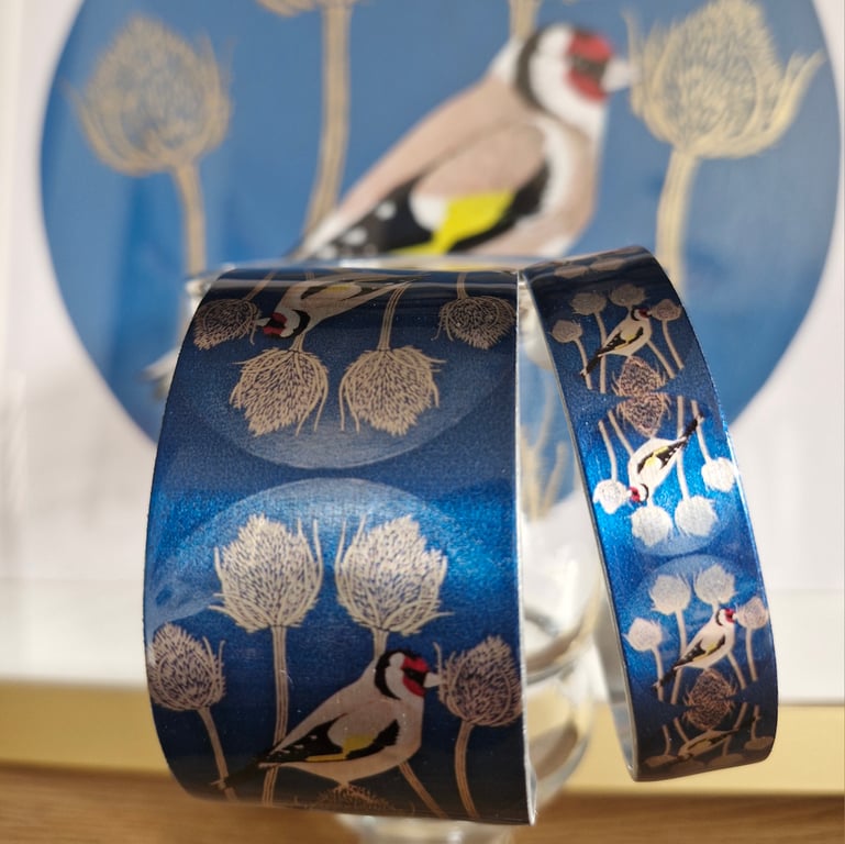 Goldfinch on Teasels Narrow Cuff