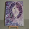 original art fantasy purple painting ( ref f 136)