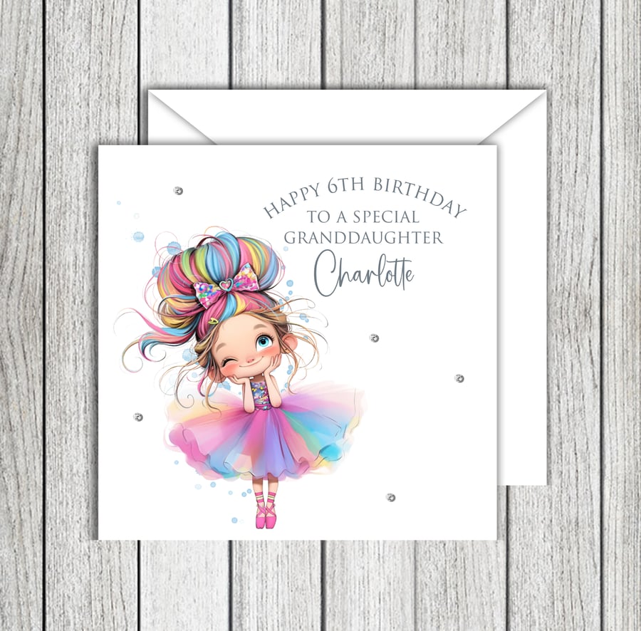 Quirky Ballerina Birthday Card female (3)