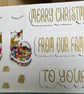 Luxury Christmas Card. From our Family to Yours. Santa Boots shaker card