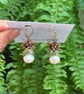 Romantic Pastel Gemstone Pearl Earrings - Image 8