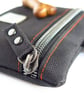 Black Waterproof Dog Treat Bag Pouch for Dog lovers with gunmetal hardware - Image 3