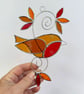 Stained Glass Autumn Robin Suncatcher - Handmade Window Decoration - Image 5