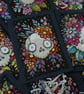 bony botanical skull - original aceo - Image 1