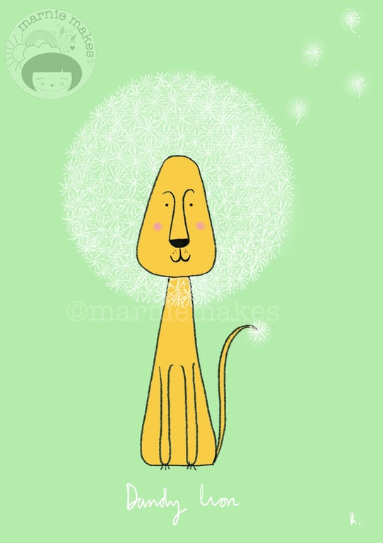 Dandy Lion - A5 Giclee Print