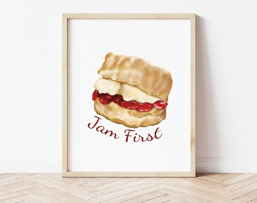 Jam First Art Print - Cornwall Art Print