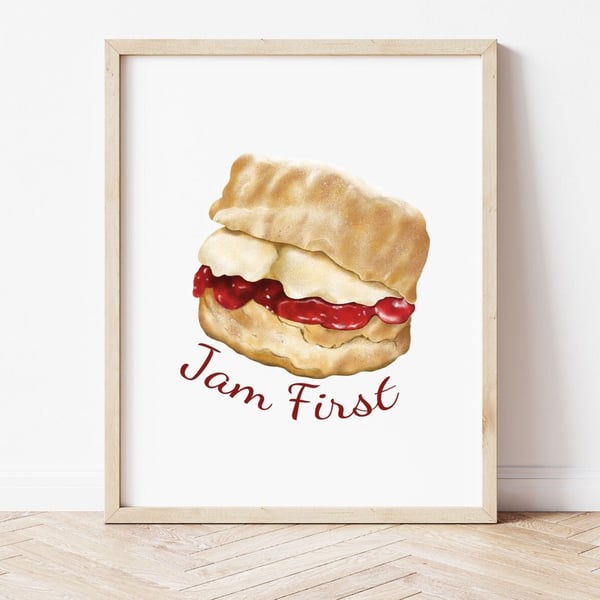 Jam First Art Print - Cornwall Art Print