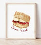 Jam First Art Print - Cornwall Art Print - Image 1