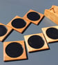 Handcrafted Cherry Wood Coasters - Set of 6 with Matching Stand - Image 2